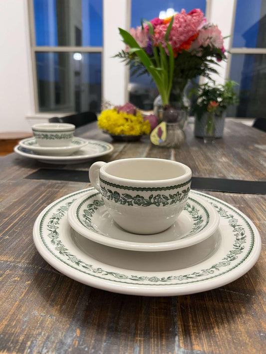 Buffalo China – Kenmore Green (Up to 10-Place Setting)